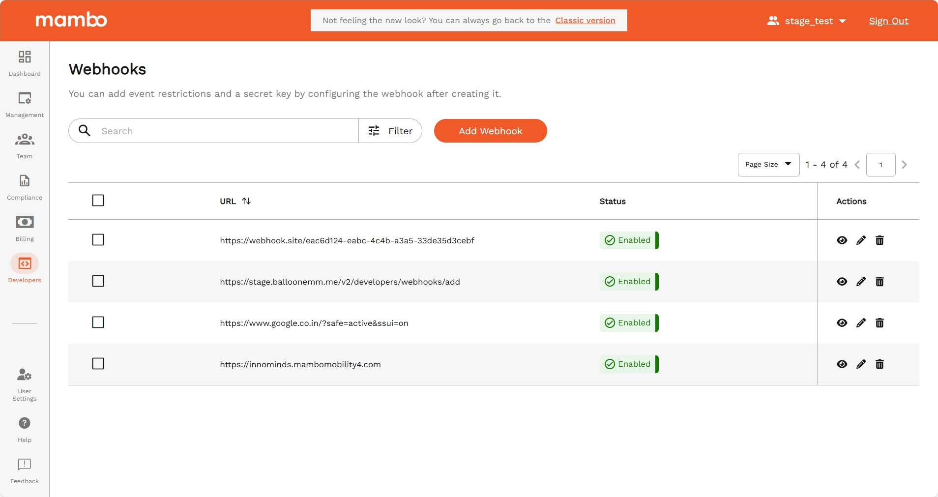 Create Webhook